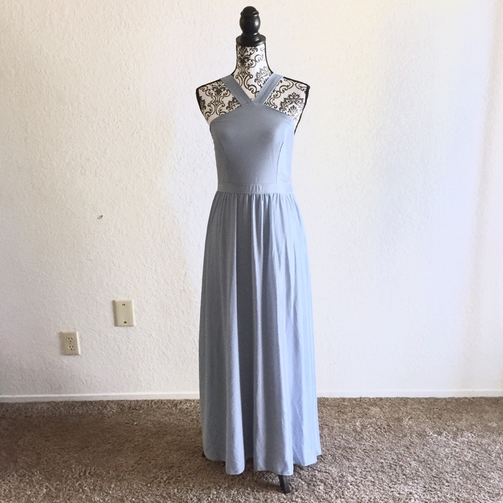 Baby blue halter gown